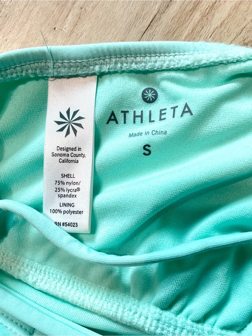 Athleta bikini set, light blue teal color, Top & Bottom size small, swimsuit